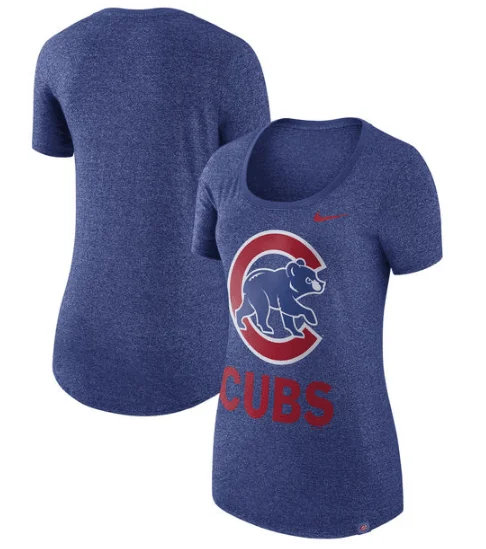 Chicago Cubs Nike Women's Marled Boyfriend 1.7 T-Shirt-- Cotton Fabric Linen Fabric Terry Fabric Chicago Cubs Nike Women's Marled Boyfriend 1.7 T-Shirt-- Cotton Fabric Linen Fabric Terry Fabric