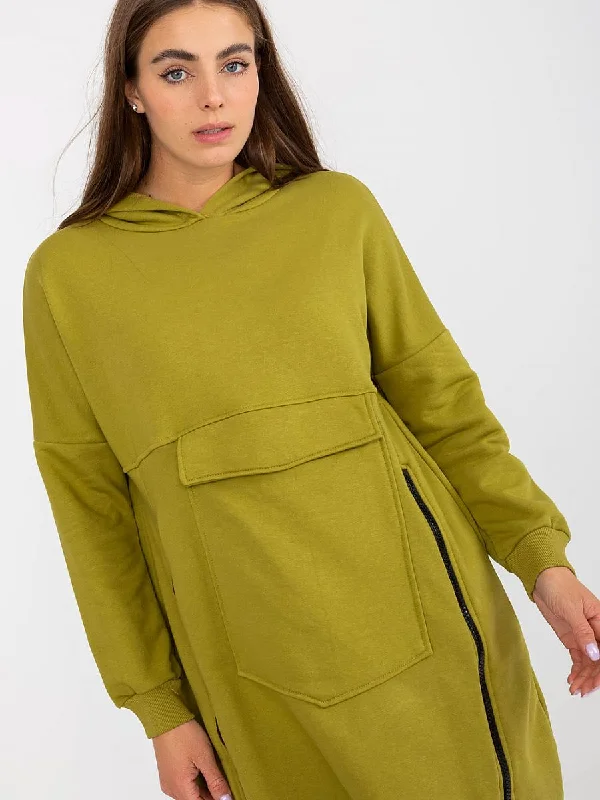 Sweatshirt Fancy Hoodie with Ribbed Neckline Snug Warm