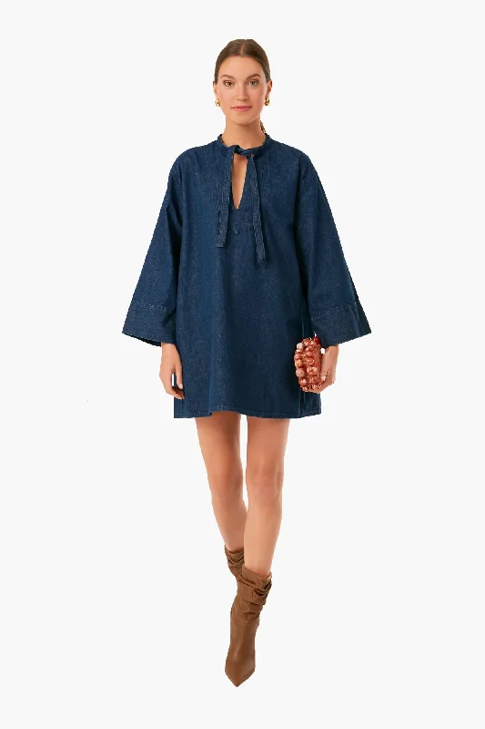 Hunter Blue Abi Dress Tunics Prom sequined