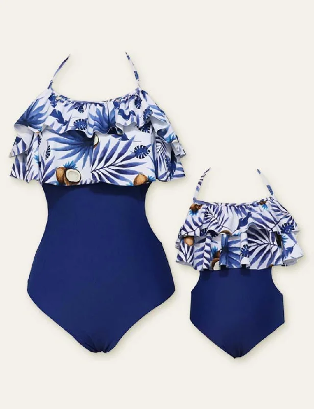 Coconut Family Matching Swimsuit Bold Color Swimsuit