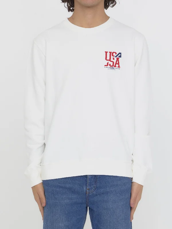 Printed Cotton Sweatshirt Hoodie with Double Zipper Versatile Adjustable