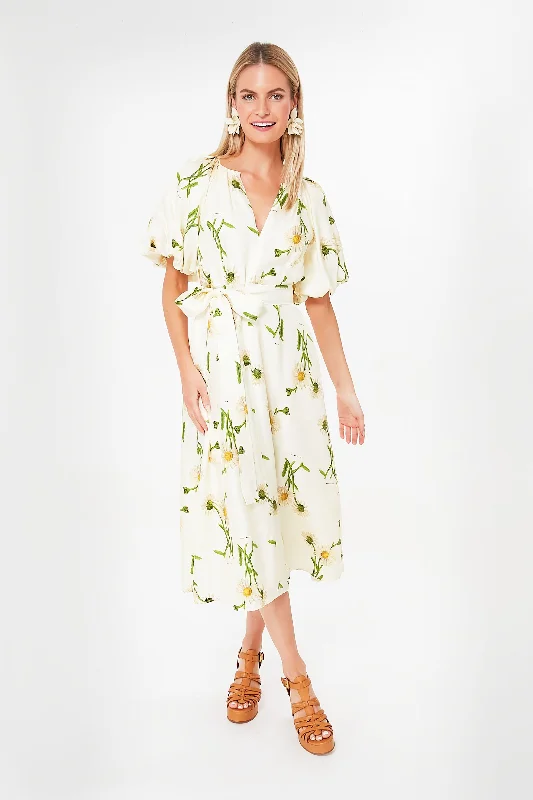 String Field Daisy Silk Dress Tunics Versatile stylish