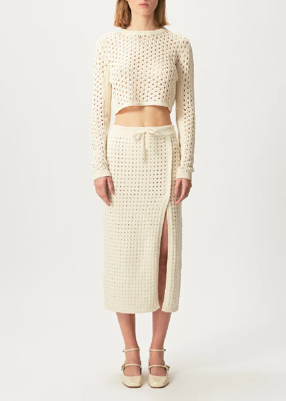 Mona Crochet Skirt wool skirt thick