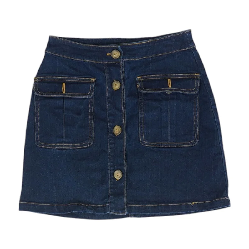 Navy Solid Mini Skirt seamless skirt comfort