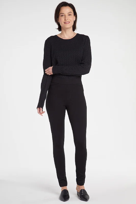 Pull-On Legging Pants - Black Comfortable Jogging Pants