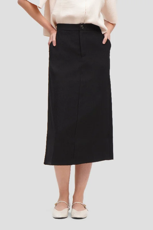 Midi Skirt leather skirt bold