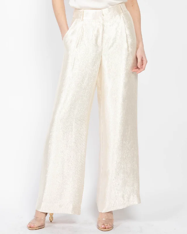 Malcolm Satin Pants Comfortable Pleated Pants